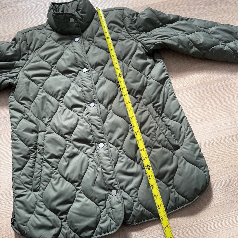 32 Degrees Heat Womens Tea Leaf Khaki Olive Green Quilted Jacket Size S - Picture 5 of 10